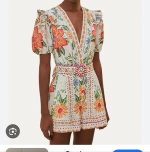 FARM Rio Romper Bloom Garden Off White Romper